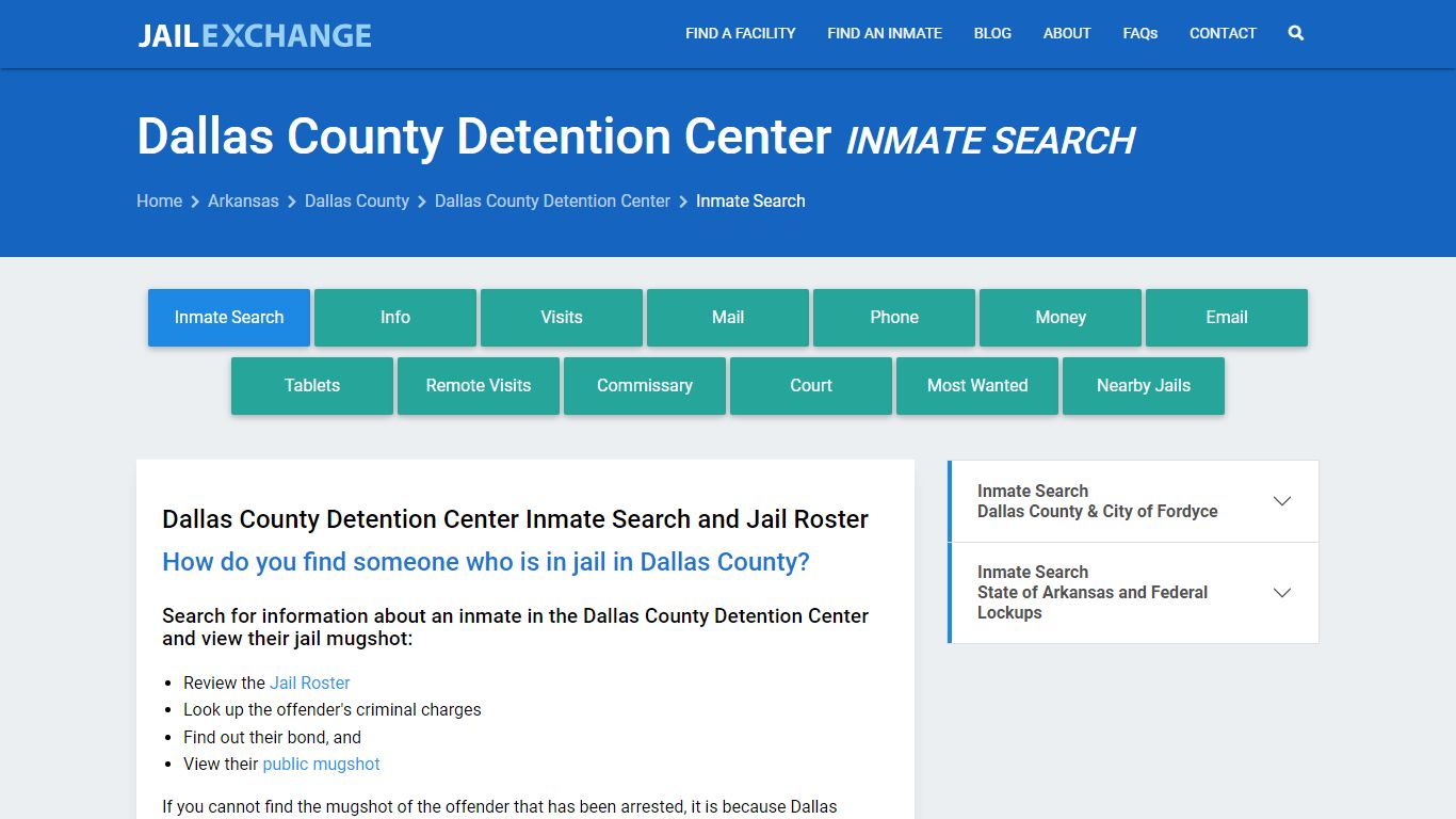 Dallas County Detention Center Inmate Search - Jail Exchange