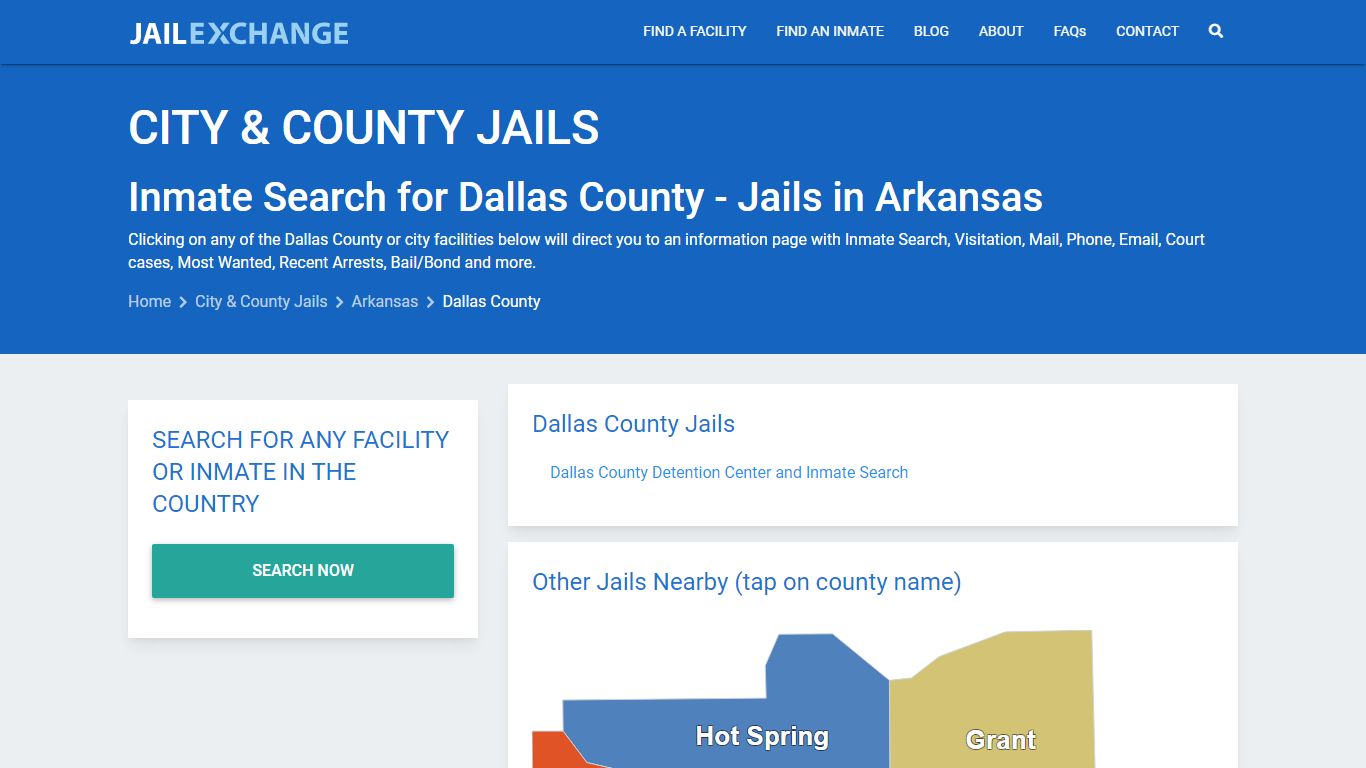 Inmate Search for Dallas County | Jails in Arkansas - Jail Exchange